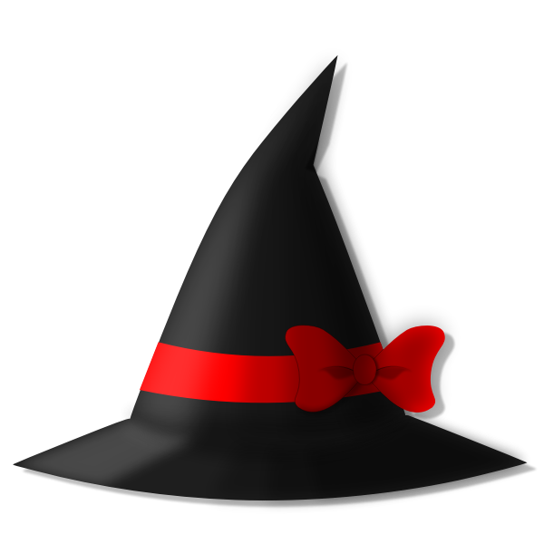 Hat with red ribbon