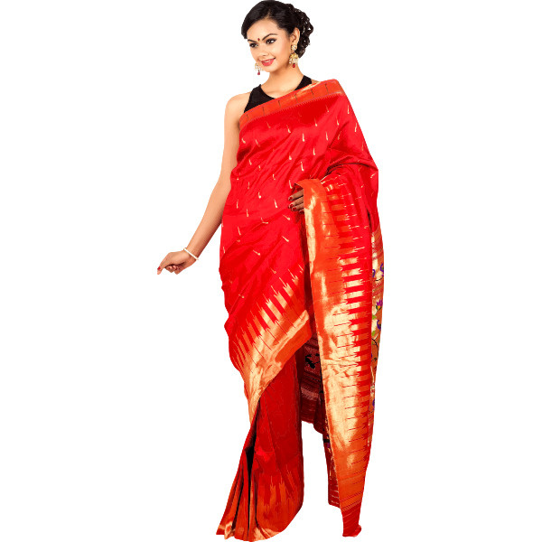Woman in red sari | Free SVG