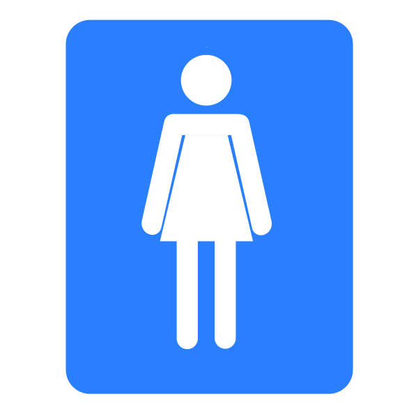 Ladies bathroom sign vector clip art