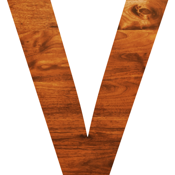 Woode letter V