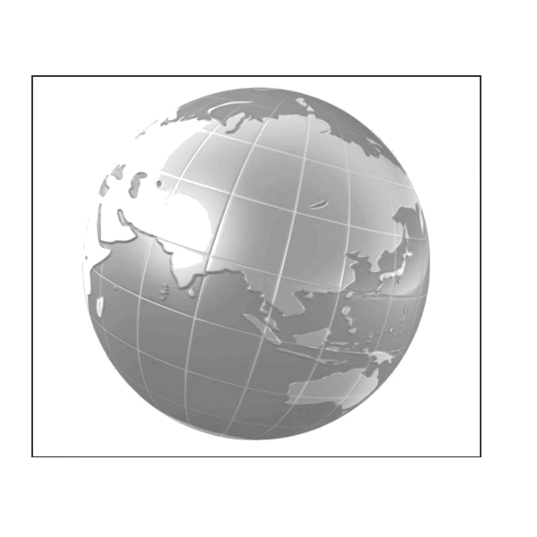 World globe on white background vector graphics