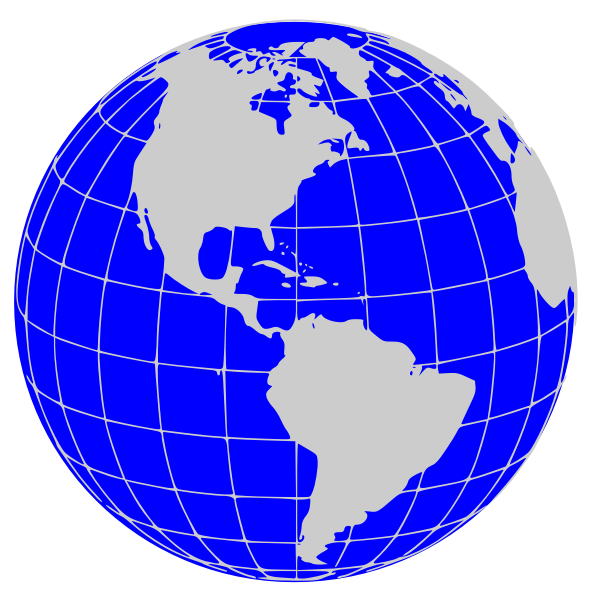 America world globe vector clip art