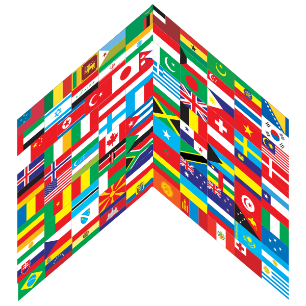 World Flags Perspective 4
