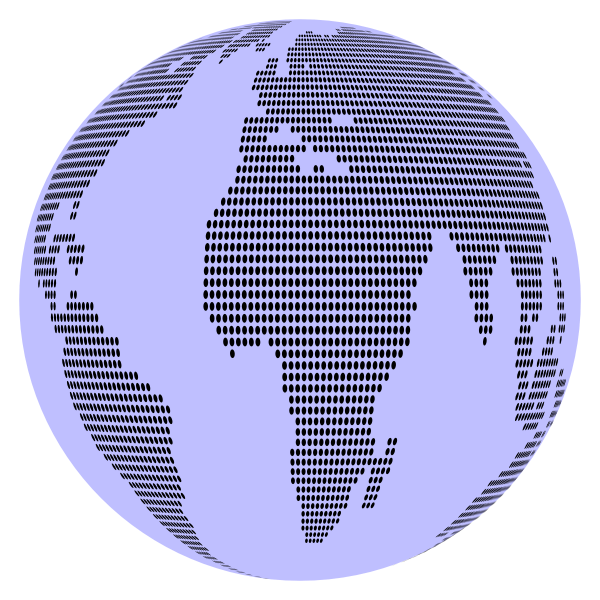 World Map Dots 3 Globe