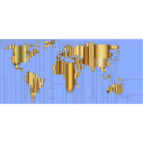 World Map Mondrian Mosaic 9