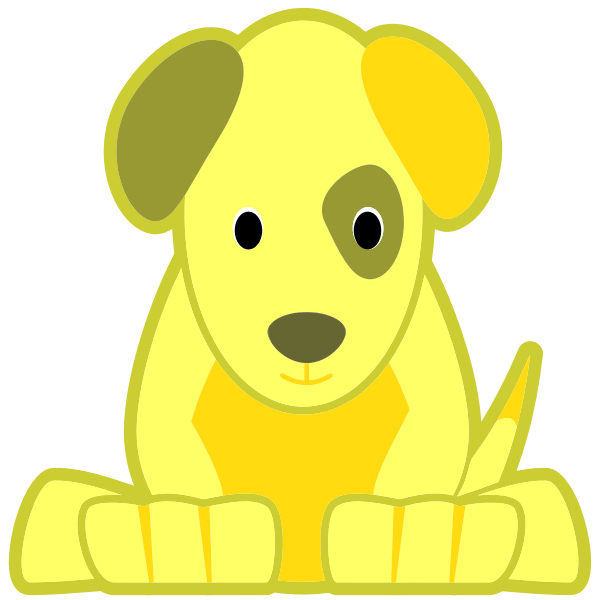 Yellow Dog | Free SVG