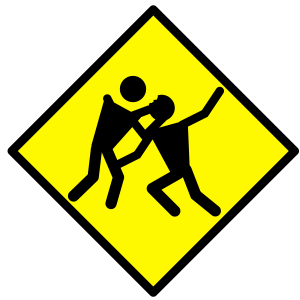 Vector illustration of zombie traffic road sign