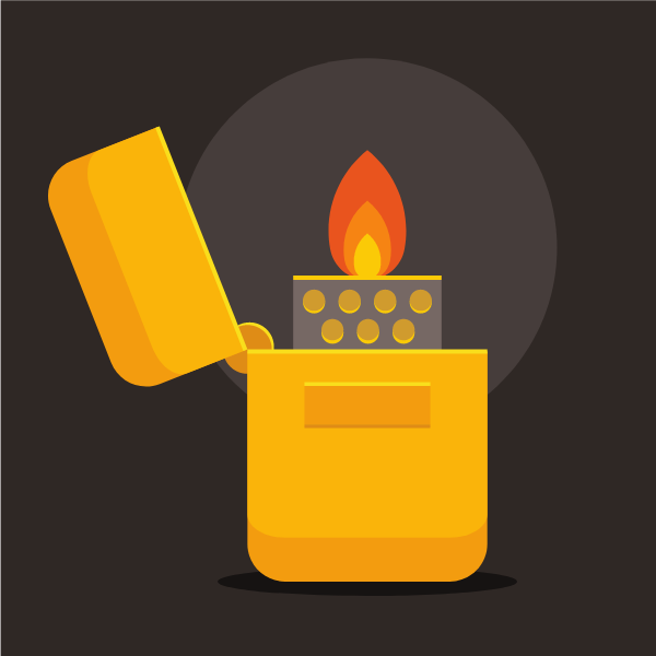 A yellow lighter
