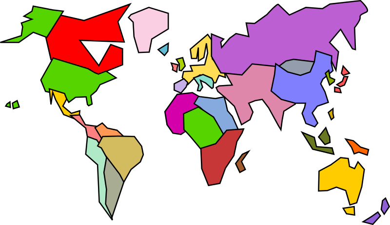 Abstract Inaccurate World Map