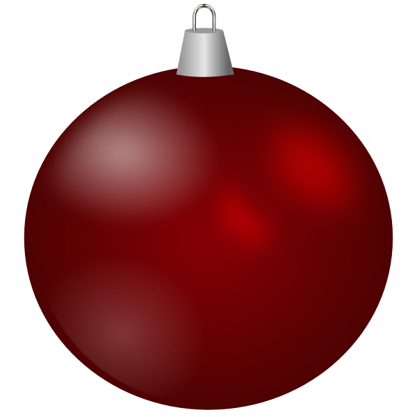 Maroon Christmas ornament vector image