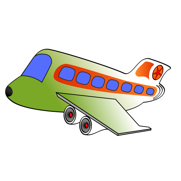 Cartoon image of a passenger plane | Free SVG
