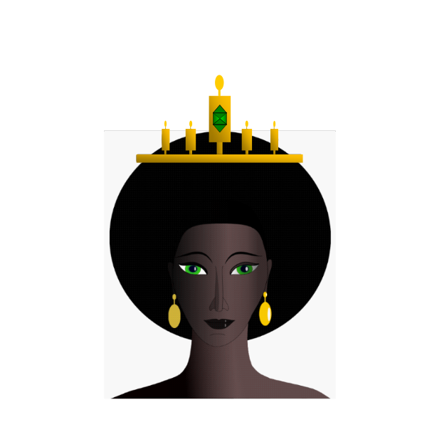 African queen's head vector image