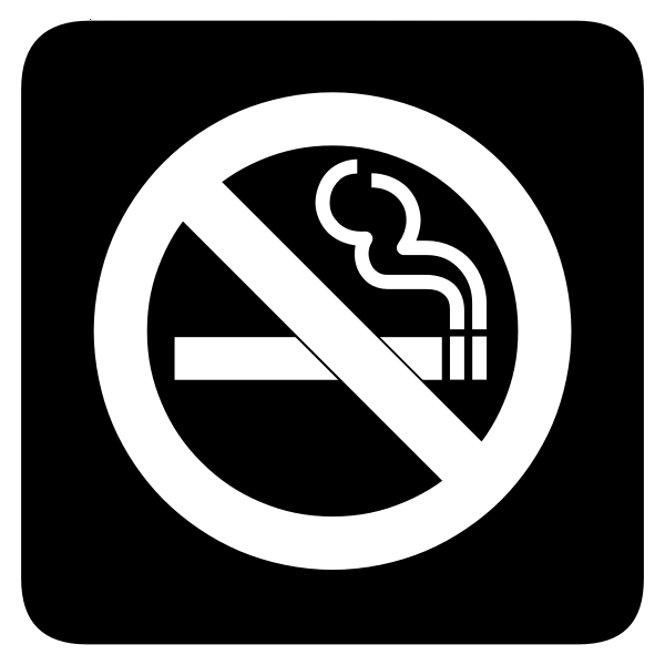 Vector image of inverted AIGA sign for no smoking