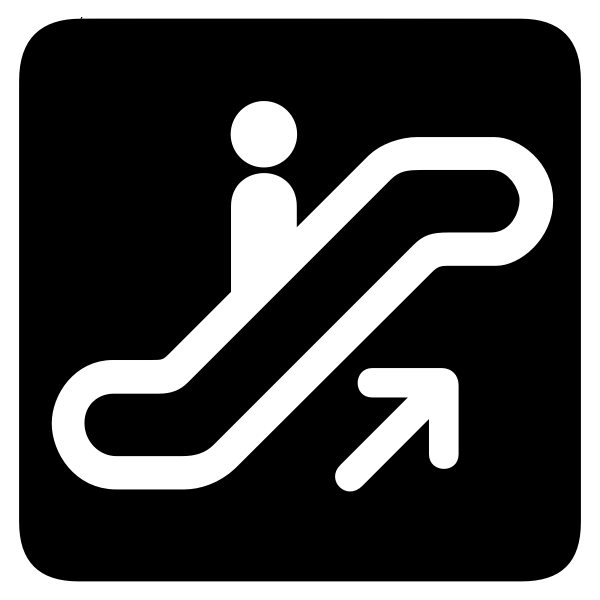 Escalator ''up'' sign vector illustration