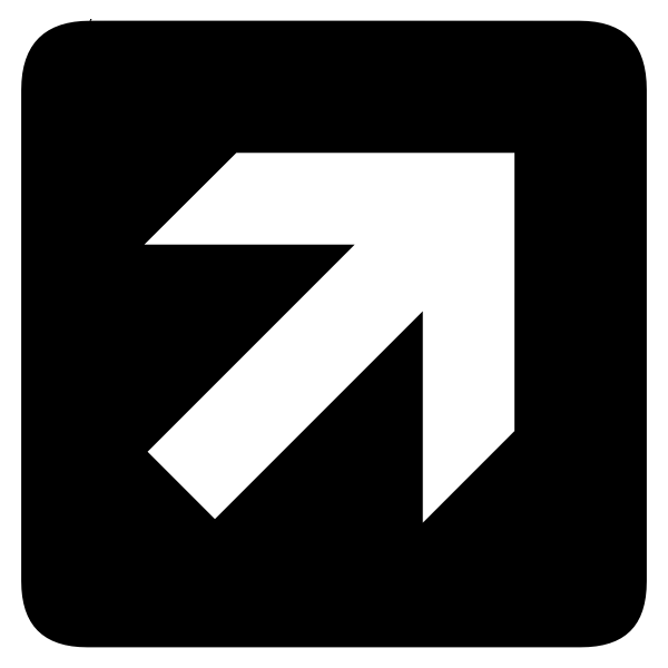 AIGA forward right inverted arrow sign vector image