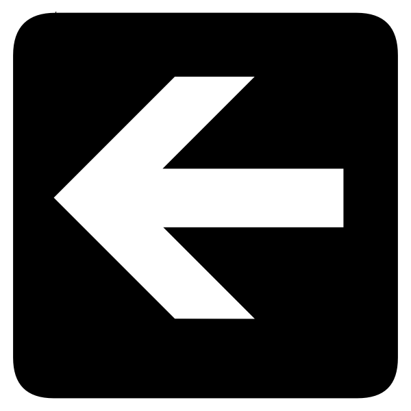 AIGA left arrow sign inverted vector image
