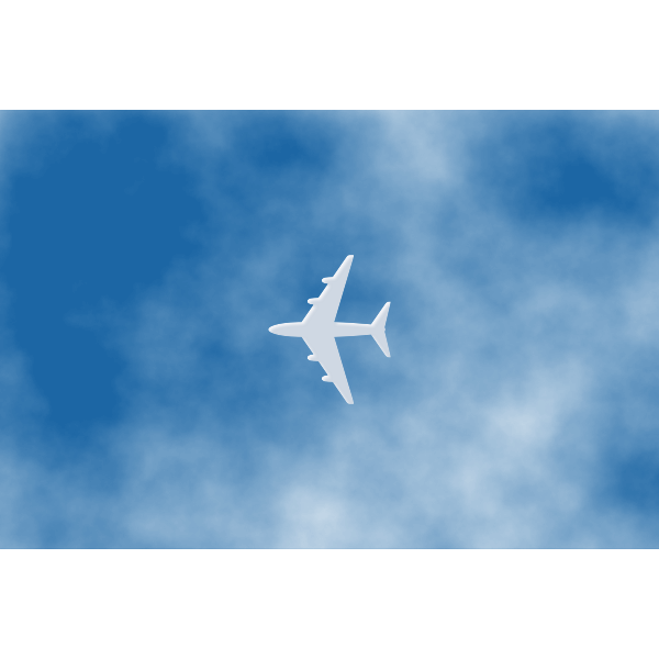 White airplane vector