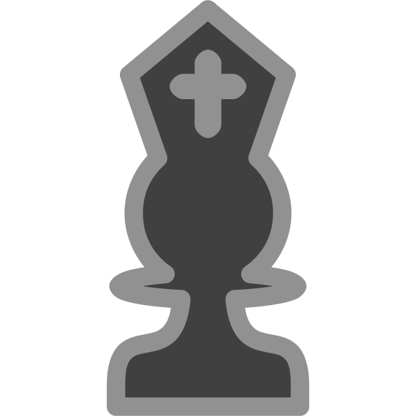 Vector graphics of dark chess figure bishop