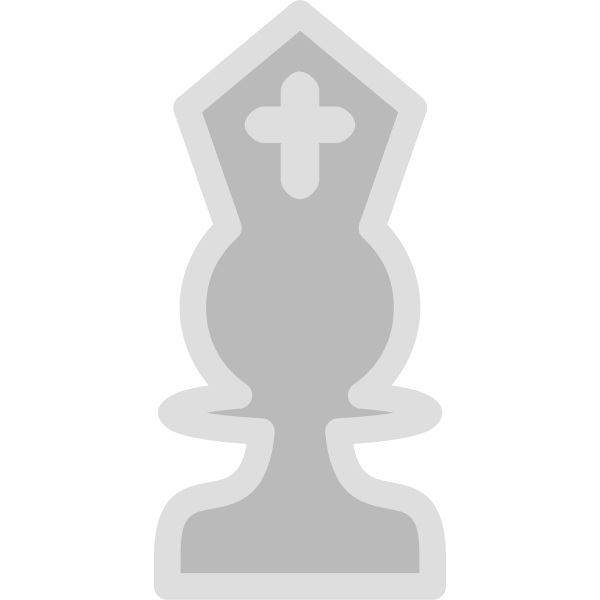 Vector graphics of light chess figure bishop