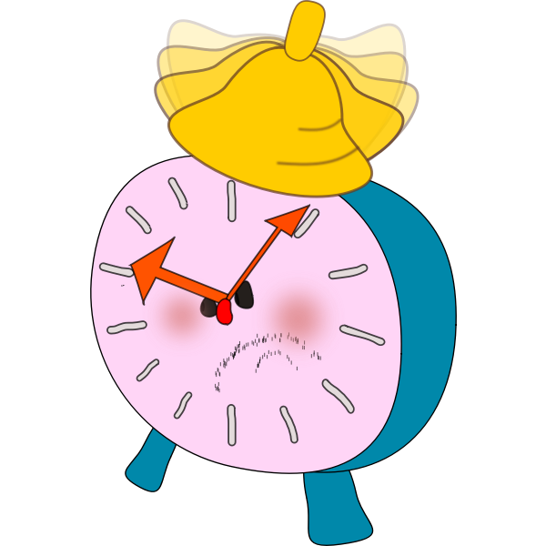 Cartoon alarm clock vector image | Free SVG