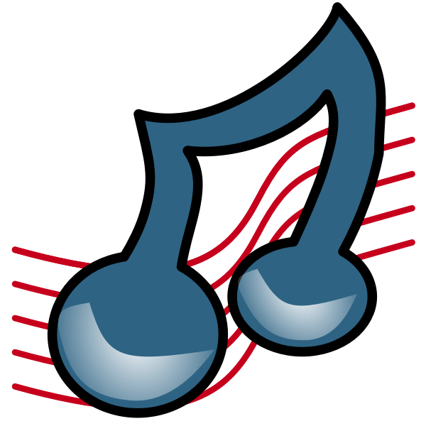 Twisted musical note vector image