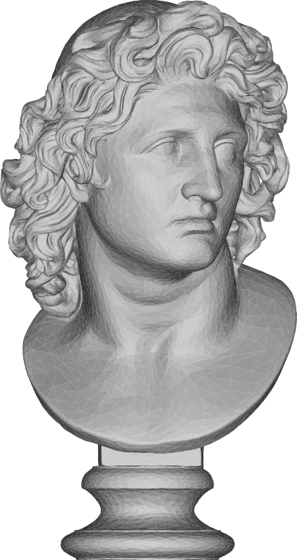 Alexander The Great Bust 3D Clip Art