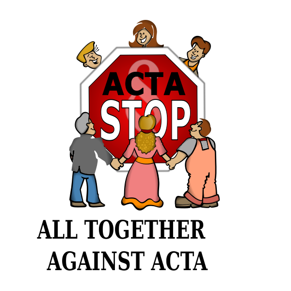 Vector illustration of Stop ACTA