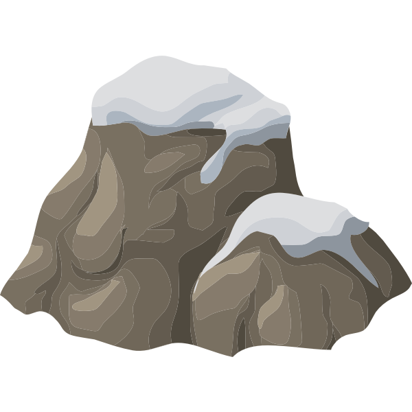 Download Snow-covered cliffs | Free SVG