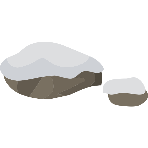 Snow-covered rocks