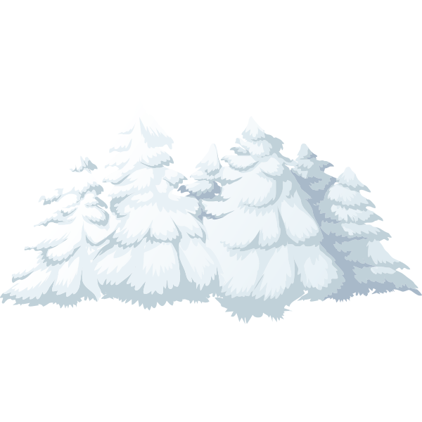 Download Pine trees covered with snow | Free SVG
