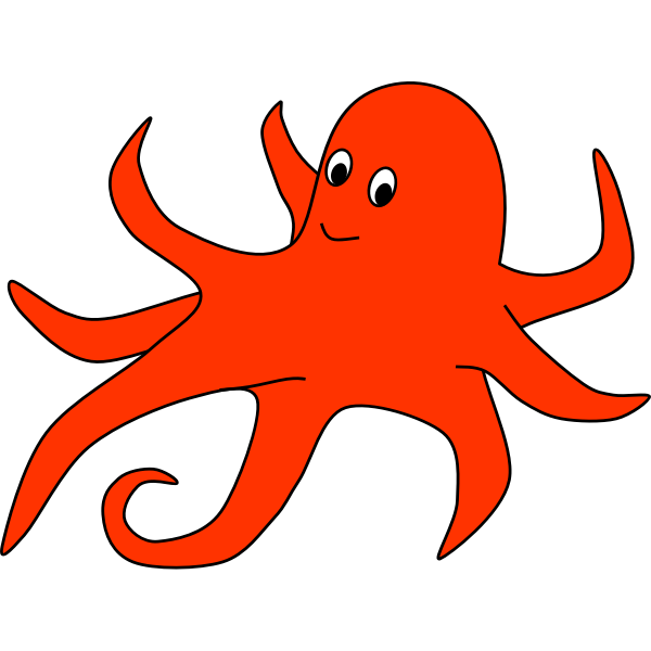 an orange octopus