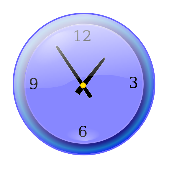 Analog clock vector graphics
