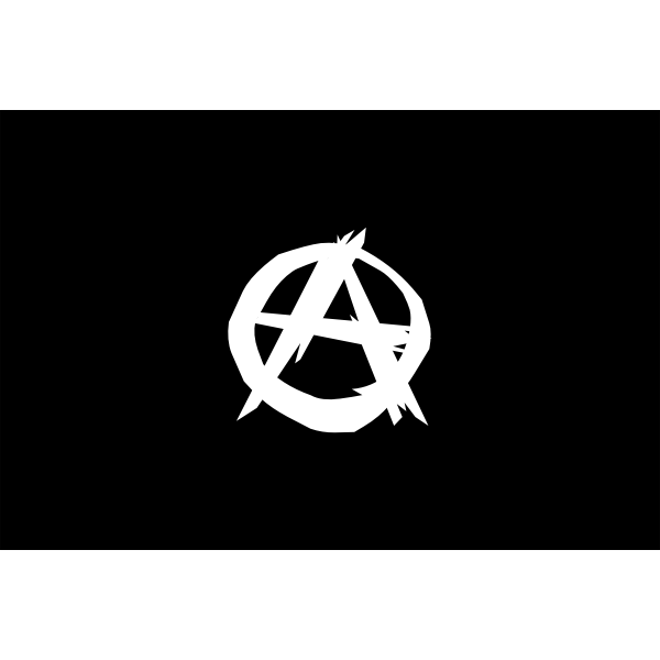 HYVIF Black Flag Anarchy Symbol Pin Badge - 0.75 X 0.5 Inch Political Enamel Pin
