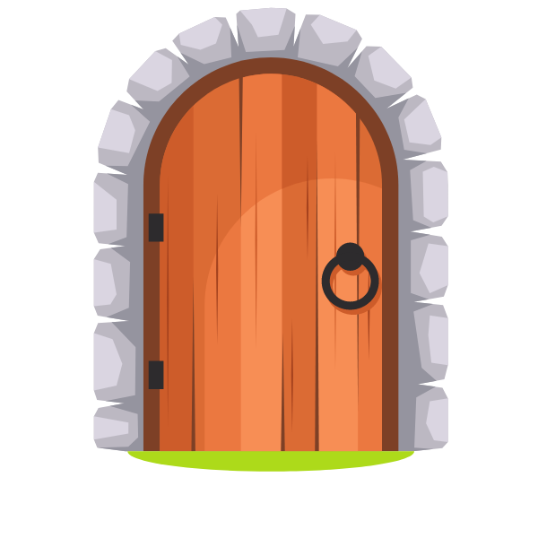 Medieval castle door