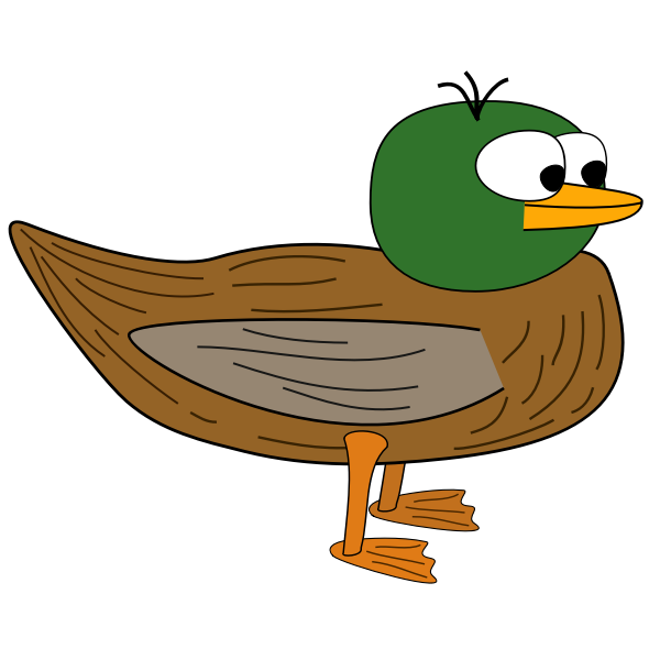 Cartoon young duck vector graphics