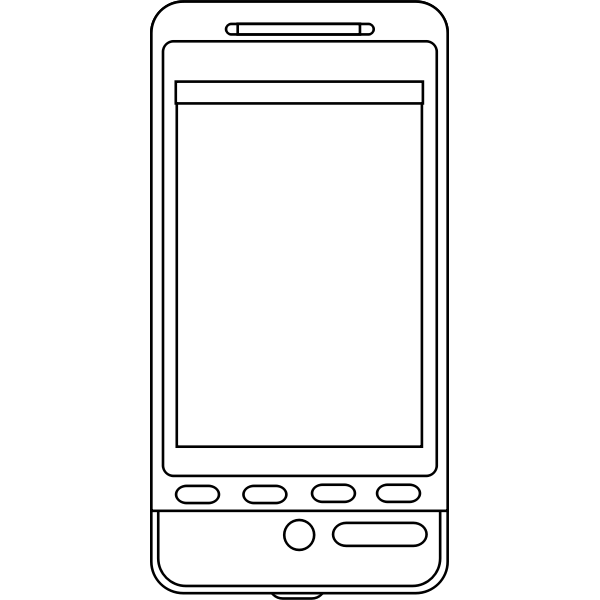 Android touchscreen smartphone vector graphics