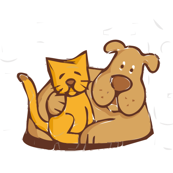 Cat and dog | Free SVG