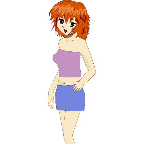 Anime lady image | Free SVG