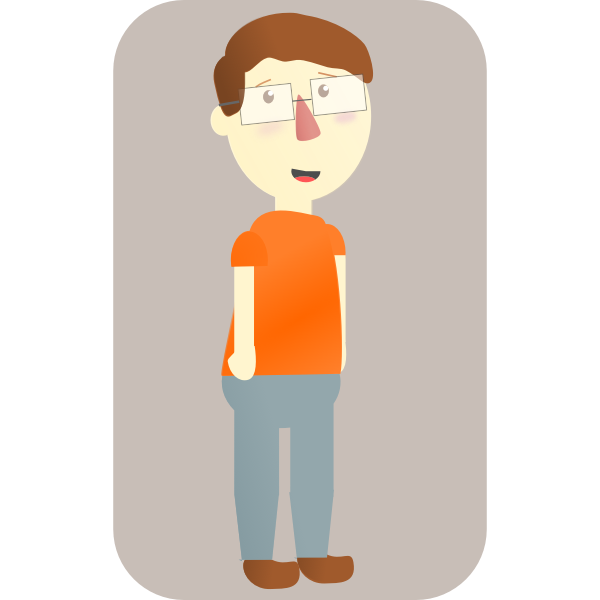 Guy with glasses cartoon