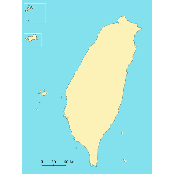 Taiwan Map vector clip art