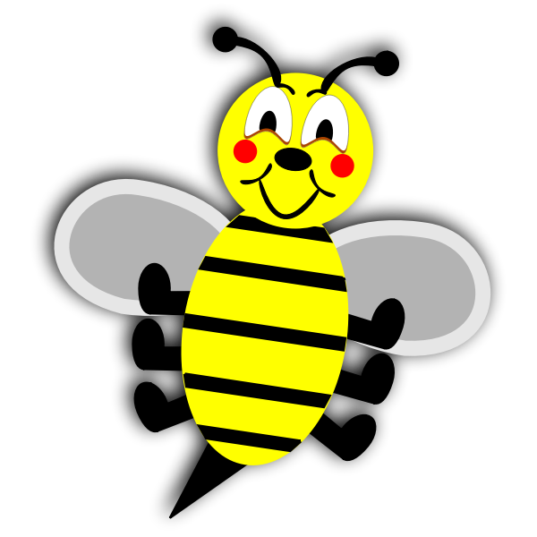 Cartoon smiling bee