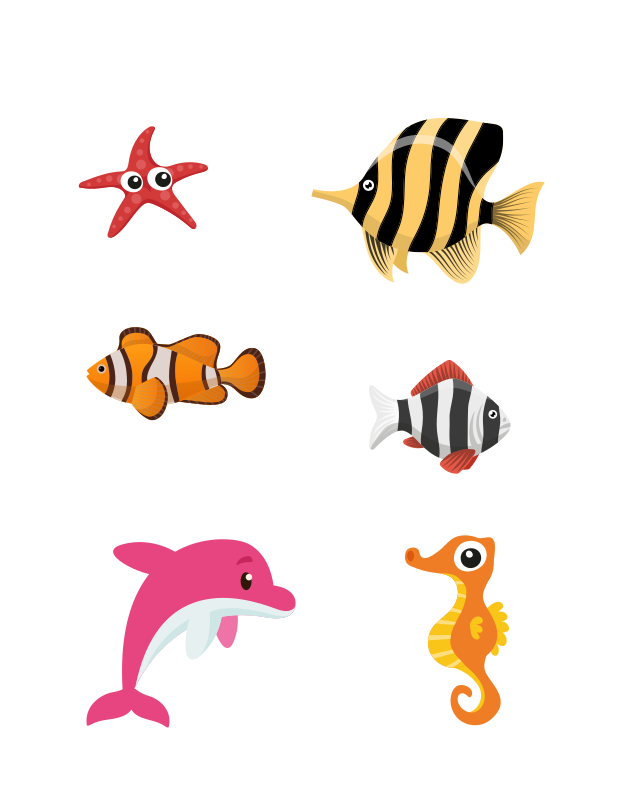 Aquatic animals | Free SVG