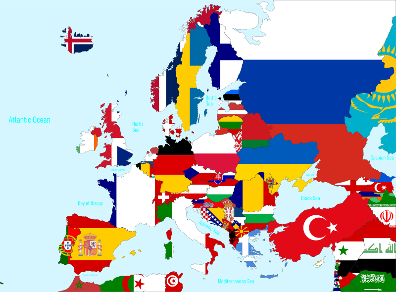 Architetto Europe Flag Map 2021 