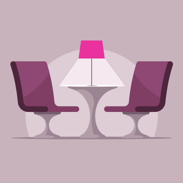 Armchairs and a table