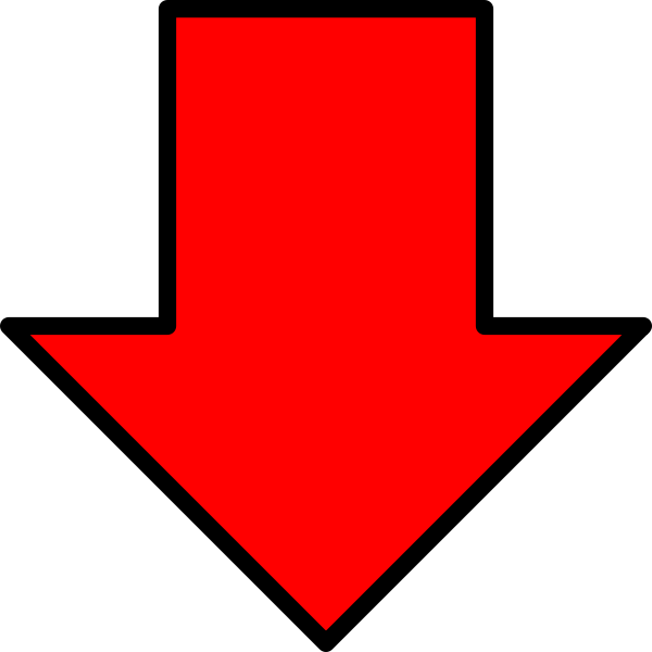 Red down arrow | Free SVG