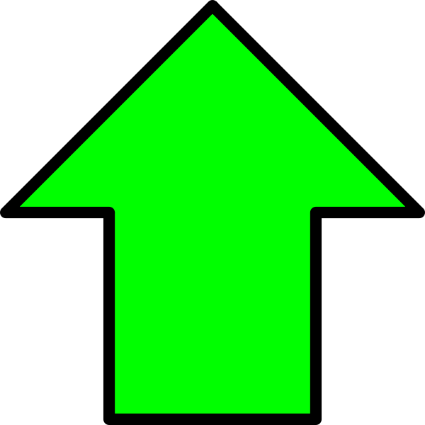 Green up arrow | Free SVG