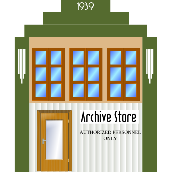 Vector image of two-storey green building