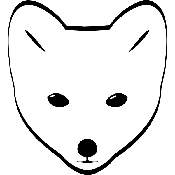 Arctic Fox Head Free Svg