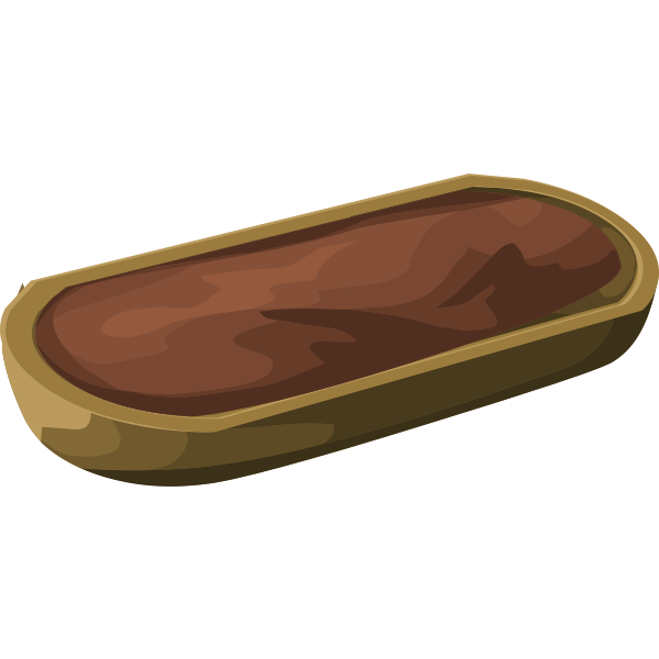 Vector clip art of brown ground container