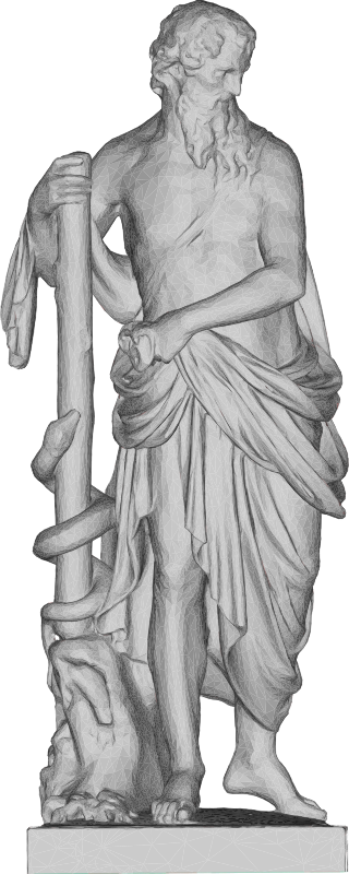 Asclepius 3D statue